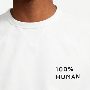 NWOT Everlane The 100% Human Unisex French Terry Crew Neck in White Size XS